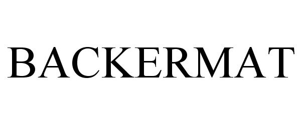 Trademark Logo BACKERMAT