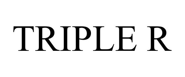 Trademark Logo TRIPLE R
