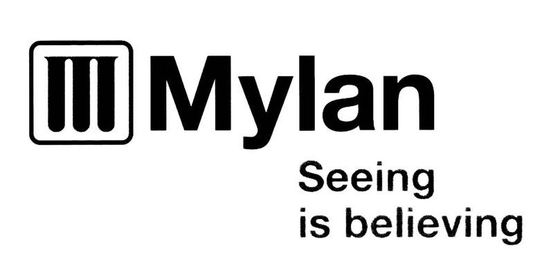 Trademark Logo M MYLAN SEEING IS BELIEVING