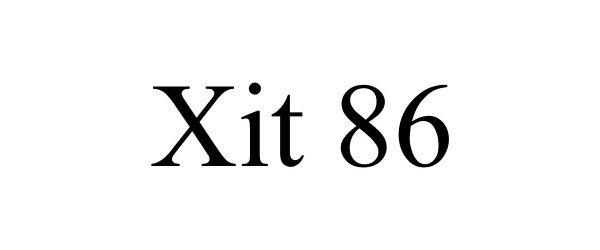 Trademark Logo XIT 86