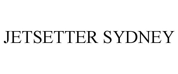 Trademark Logo JETSETTER SYDNEY