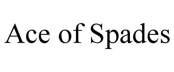 Trademark Logo ACE OF SPADES