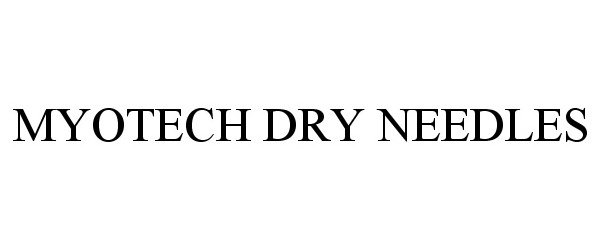  MYOTECH DRY NEEDLES