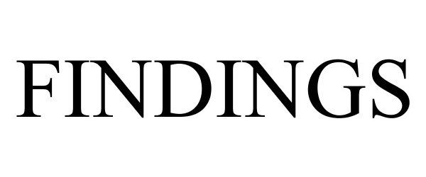 Trademark Logo FINDINGS