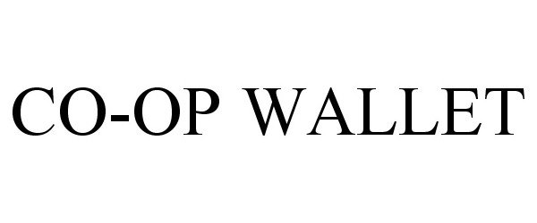 Trademark Logo CO-OP WALLET