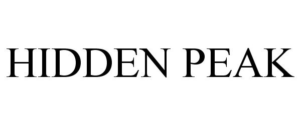 Trademark Logo HIDDEN PEAK