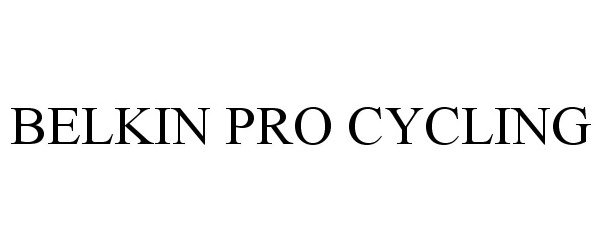  BELKIN PRO CYCLING