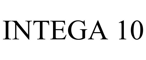 Trademark Logo INTEGA 10