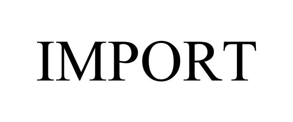 Trademark Logo IMPORT