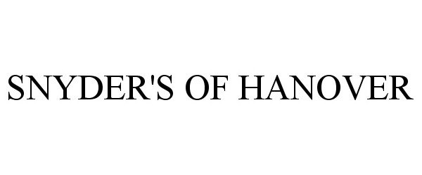 Trademark Logo SNYDER'S OF HANOVER