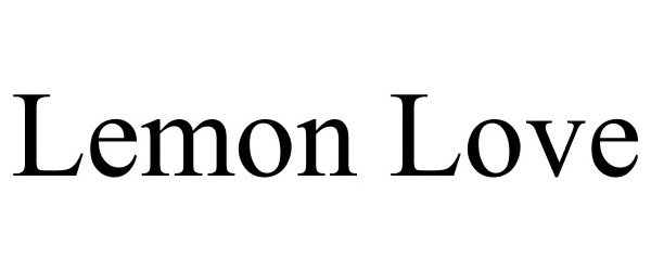 Trademark Logo LEMON LOVE