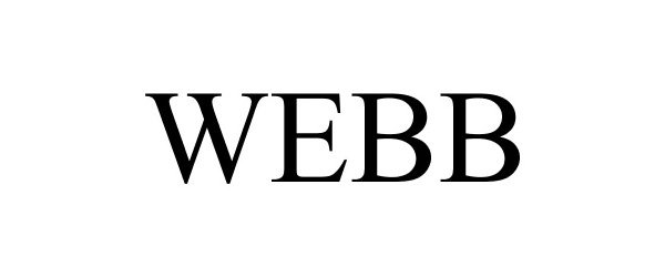 Trademark Logo WEBB