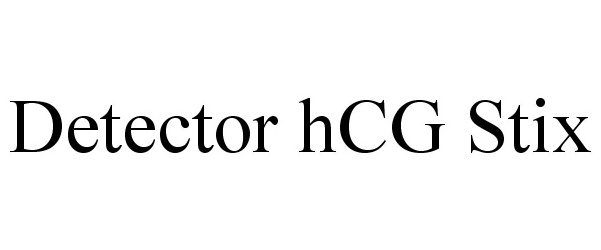 Trademark Logo DETECTOR HCG STIX