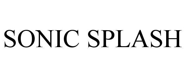Trademark Logo SONIC SPLASH