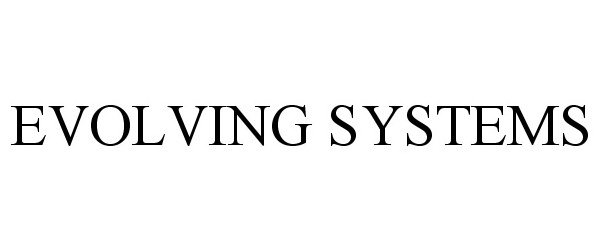  EVOLVING SYSTEMS