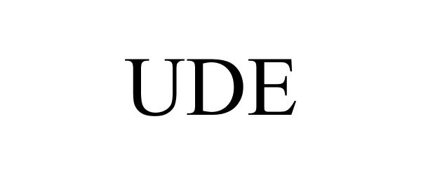 Trademark Logo UDE