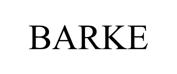 Trademark Logo BARKE