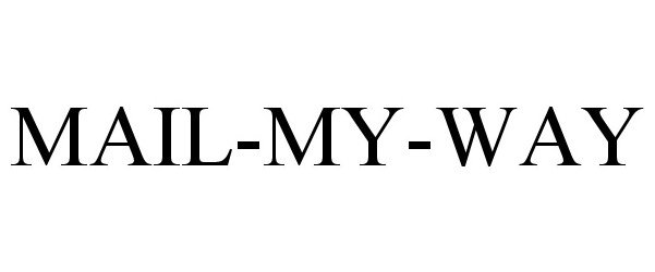 Trademark Logo MAIL-MY-WAY