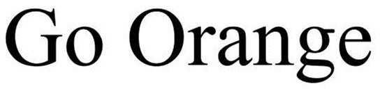 Trademark Logo GO ORANGE