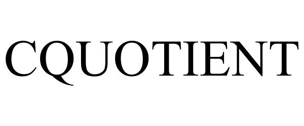 Trademark Logo CQUOTIENT