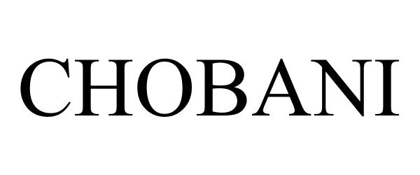 Trademark Logo CHOBANI