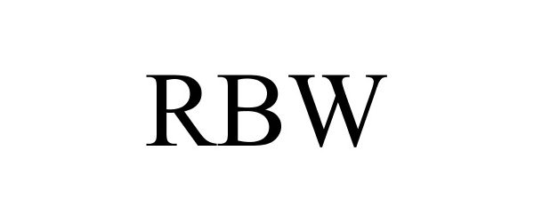 Trademark Logo RBW