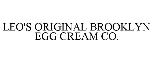  LEO'S ORIGINAL BROOKLYN EGG CREAM CO.