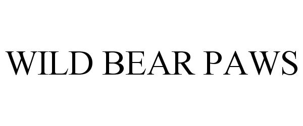 Trademark Logo WILD BEAR PAWS