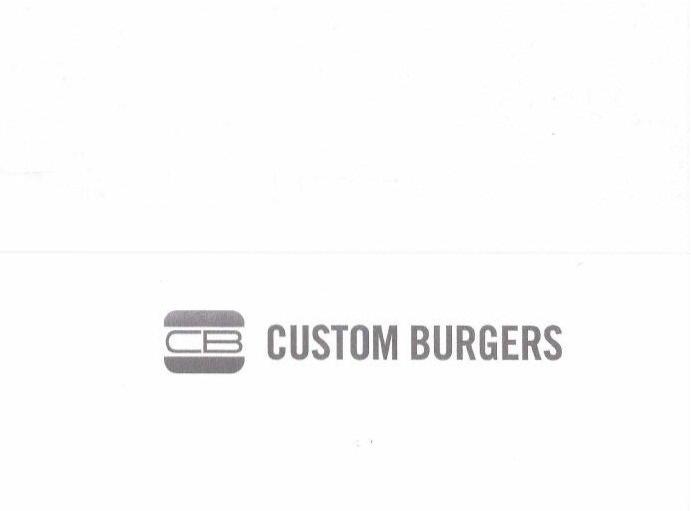 Trademark Logo CB CUSTOM BURGERS