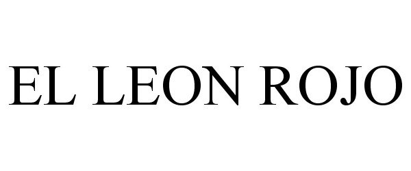 Trademark Logo EL LEON ROJO