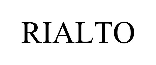 Trademark Logo RIALTO