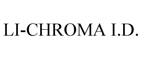 Trademark Logo LI-CHROMA I.D.