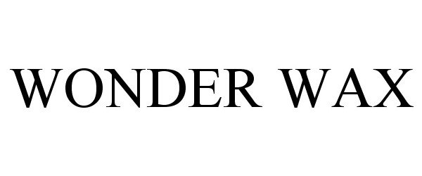 Trademark Logo WONDER WAX