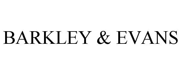 Trademark Logo BARKLEY & EVANS