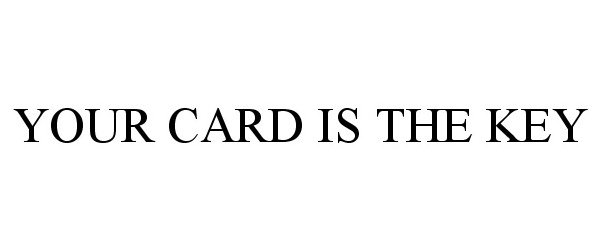  YOUR CARD IS THE KEY