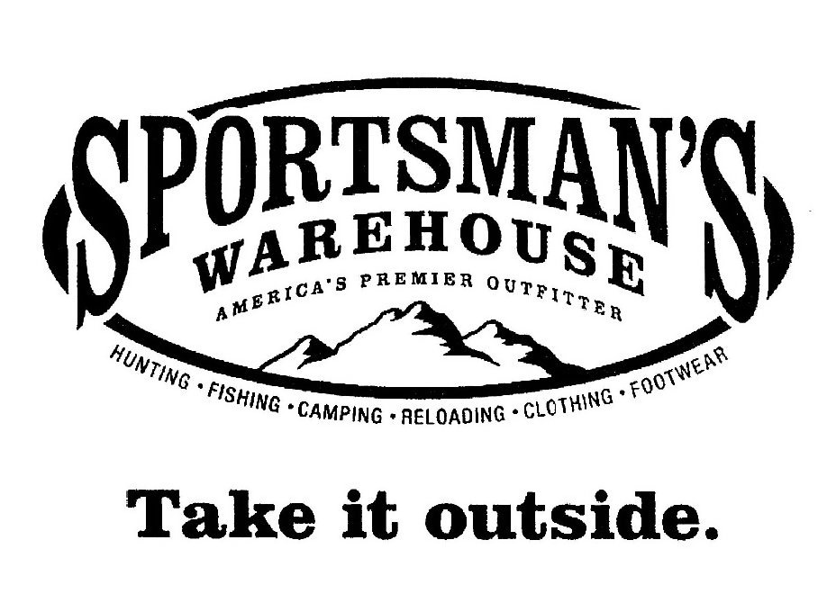 Trademark Logo SPORTSMAN'S WAREHOUSE AMERICA'S PREMIER OUTFITTER HUNTING FISHING CAMPING RELOADING CLOTHING FOOTWEAR TAKE IT OUTSIDE