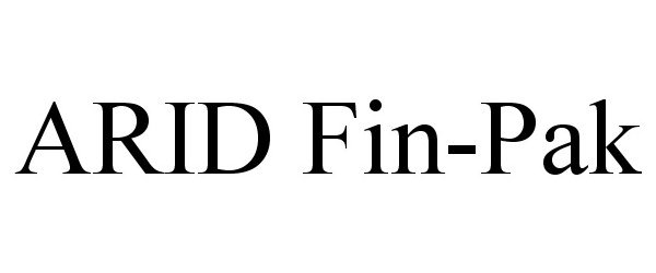 Trademark Logo ARID FIN PAK