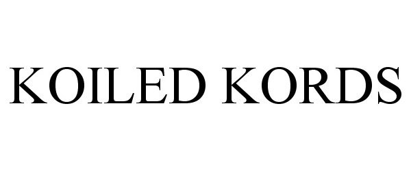 Trademark Logo KOILED KORDS