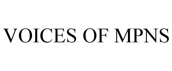 Trademark Logo VOICES OF MPNS