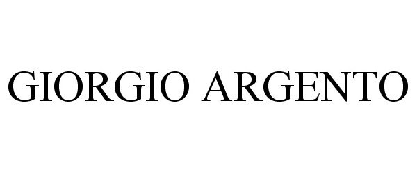 Trademark Logo GIORGIO ARGENTO