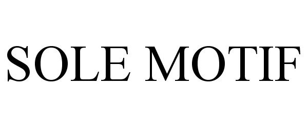 Trademark Logo SOLE MOTIF