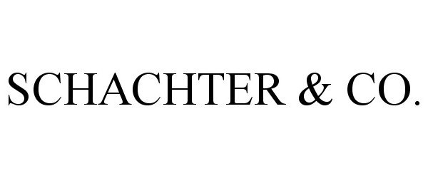 Trademark Logo SCHACHTER &amp; CO.