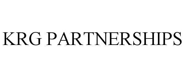 Trademark Logo KRG PARTNERSHIPS