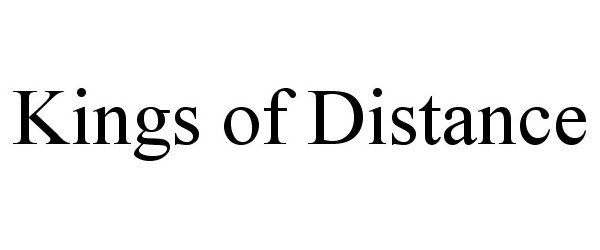 Trademark Logo KINGS OF DISTANCE