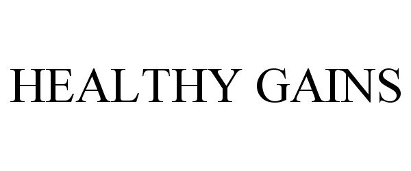 Trademark Logo HEALTHY GAINS