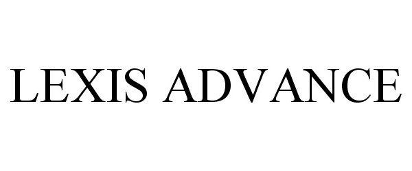 Trademark Logo LEXIS ADVANCE