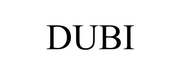 Trademark Logo DUBI