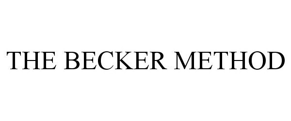  THE BECKER METHOD