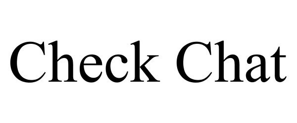 Trademark Logo CHECK CHAT
