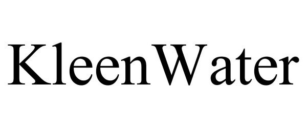 Trademark Logo KLEENWATER